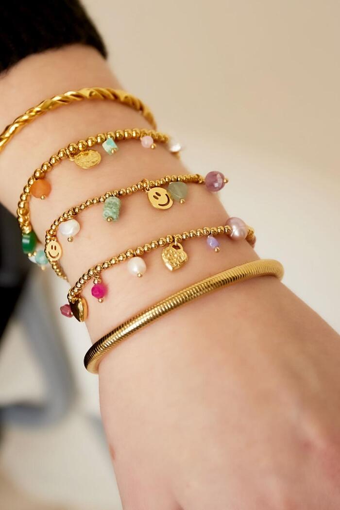 Perles de bracelet en acier inoxydable Rose & Or Image3
